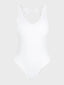 Athletic neoprene one piece open back bathing suit