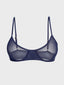 Mesh half cup bra